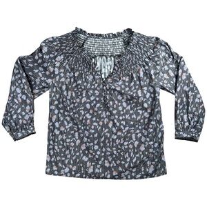 Paige Europe LTD Kaylynn Women’s Cotton Button Blouse In Black Multi Size M
